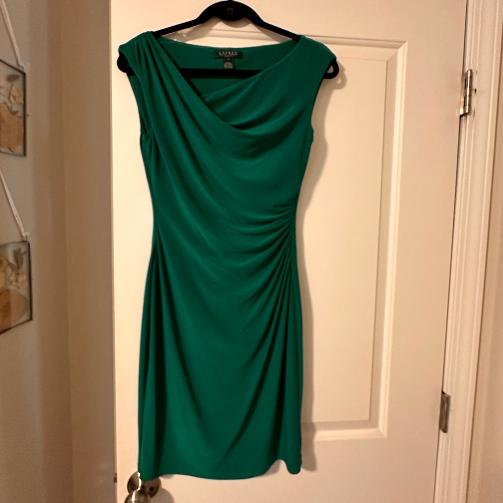 Green business formal or business casual dress